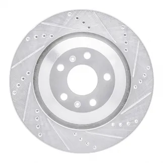 R1 Concepts EDZ-73046R Brake Rotor Drilled and Slotted Silver
